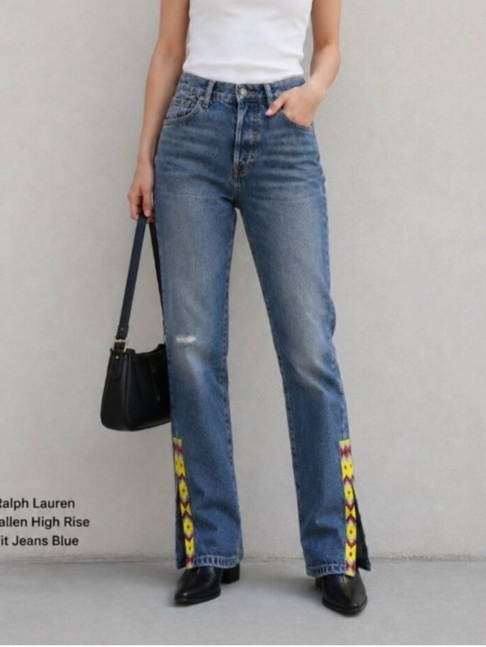 Polo Ralph Lauren Callen High Rise Slim Jeans with Beaded design 25